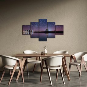 Obraz nocnego nieba z gwiazdami (125x70 cm)