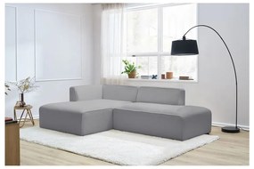 Jasnoszary narożnik modułowy z materiału bouclé (lewostronny/w kształcie litery L) Megeve – Bobochic Paris