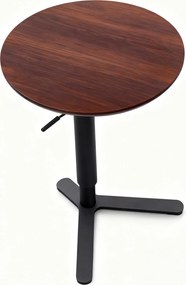 Stolik odkładczy, z regulacją wysokości, 51-77 x 50 cm, ciemny orzech