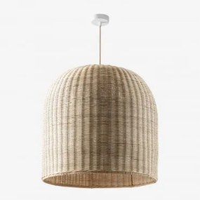 Lampa Sufitowa Wisząca Do Użytku Zewnętrznego Flandria Naturalny - Biała & Ø60 Cm - ↑60 Cm Flandes - Sklum