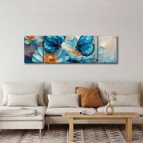 Obraz - Niebieskie motyle (170x50 cm)