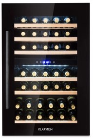 Klarstein Vinsider 59.2cm 41 Butelek Winiarka do Zabudowy Dwustrefowa Czarny