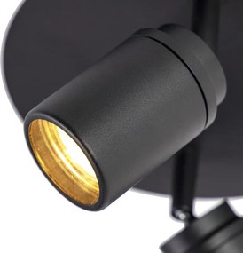 Inteligentny nowoczesny reflektor czarny z GU10 2-źródła światła IP44 - Ducha