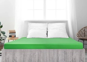 PrzytulneMieszkanie.pl Prześcieradło jersey z bawełny mako LUXORA 90x200 cm zielone