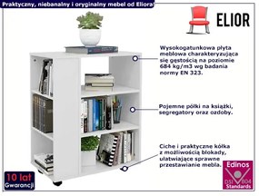 Biała szafka na kółkach do biura - Vago 3X
