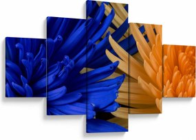Szczegółowy obraz kwiatów (125x70 cm)