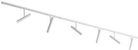 Nowoczesny system szynowy biały z 6 reflektorami białymi 1-fazowy - Slimline Avery Nowoczesny Oswietlenie wewnetrzne
