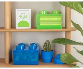 Zielony plastikowy pojemnik dziecięcy 25x25x18 cm – LEGO®