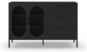 Czarna komoda 140x90 cm Diora – Marckeric