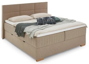 Beżowe łóżko boxspring ze schowkiem 180x200 cm Tambo – Meise Möbel