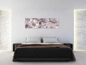 Obraz - Vintage kwiaty piwonii (170x50 cm)