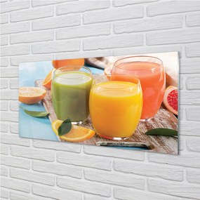 Szklany Panel Koktajle kolorowe szklanki
