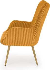 Tapicerowany sztruksem fotel wypoczynkowy Amaro Halmar