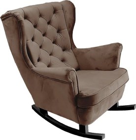 Fotel Relax z Tapicerowanym Siedzeniem i Podłokietnikami, Fotel TV 102x81x95cm Brązowy_29814