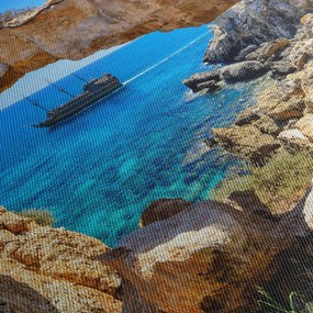Obraz - Cape Greco (z zegarem) (90x30 cm)