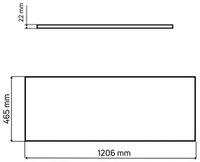 Blat do szafki biały 120 x 46,5 cm ASTROS White