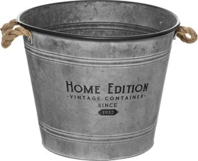 Osłonka zinc, wiaderko vintage, Ø 38 cm