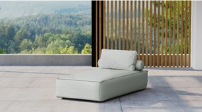 Leżak ogrodowy MALIBU, tkanina Odyssey, Jasnoszary