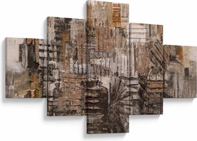 Obraz - Abstrakcja w odcieniach brązu (125x70 cm)