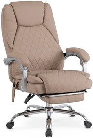 Beżowy masujący fotel obrotowy F7-K73