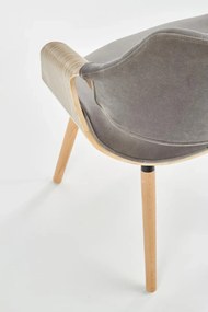 Krzesło K396 VELVET szare HALMAR
