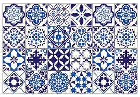 Zestaw 24 naklejek ściennych Ambiance Decals Tiles Eusebio, 10x10 cm