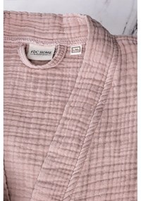 Różowy szlafrok muślinowy w rozmiarze S/M Kimono – Foutastic