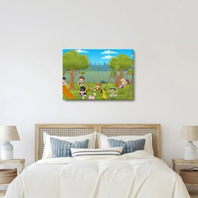 Obraz - Dzieci na placu zabaw (70x50 cm)