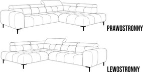 Narożnik PLAZA L Prawostronny w tkaninie CLOUD 03 WERSAL