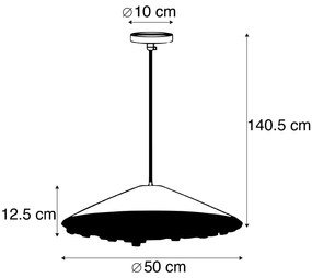 Retro lampa wisząca welur zielona frędzle - Frills ArtDeco Oswietlenie wewnetrzne