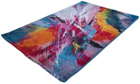 Dywan nowoczesny Folk ekspresja wielokolorowy 80 cm x 150 cm