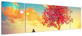 Obraz drzewa na wzgórzu (170x50 cm)