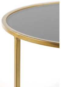 Szklane okrągłe stoliki w kolorze złotym zestaw 2 szt. ø 75 cm Duarte – Light &amp; Living