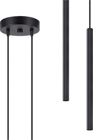 Lampa wisząca nowoczesny Arche, stal - 2 źródło - L.15 x H.118 cm - czarny