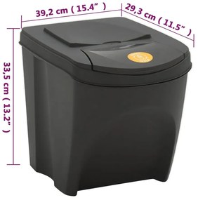 Komplet 3 koszy do segregacji śmieci G1-Z92