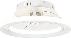 Biały wentylator sufitowy 46,5 cm z LED i pilotem - Kees