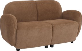 Sofa dwuosobowa MCW-P33,  brązowa