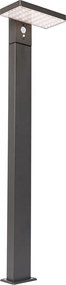 Stojąca lampa ogrodowa ciemnoszara 80 cm z wbudowanym LED i ściemniaczem na energię słoneczną - Sunnie