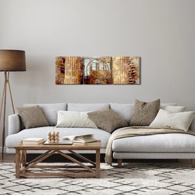 Obraz - Erechtejon, Ateny, Grecja (z zegarem) (90x30 cm)