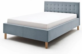 Szaroniebieskie tapicerowane łóżko 120x200 cm Malin – Meise Möbel