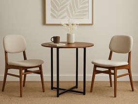 Okrągły stół jadalniany ALTO II 80 cm, dekor rustykalny brązowy