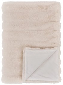 Kremowy koc ze sztucznego futra 130x180 cm Galena – House Nordic