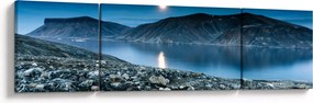 Obraz nocnego krajobrazu, Islandia (170x50 cm)
