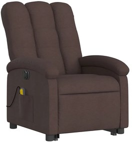 Brązowy masujący fotel z funkcją podnoszenia L8-Z98