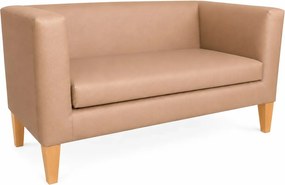 Sofa Monaco : Kolor nogi - Drewno, Kolor tkaniny - EKO-SKÓRA - 14D, Typ tkaniny - Eko-skóra , Wysokość nogi - 20 cm