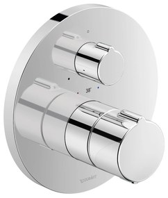 Termostat prysznicowy podtynkowy Duravit C.1Mosiądz - Chrom - 2 tryby wylewki - Ø 17 cm
