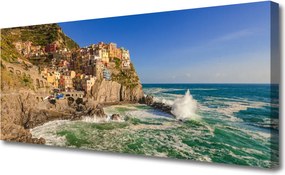 Fotoobraz na płótnie Skalisty Fiord nad Oceanem