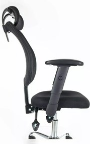 Czarny fotel biurowy FLEXISEAT Q-118RC