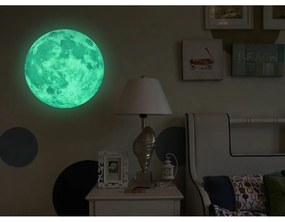 Świecąca naklejka dziecięca Ambiance Real Moon, ⌀ 30 cm