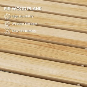 Outsunny Rolka Chodnikowa Ścieżka Ogrodowa, odporna na warunki atmosferyczne, drewno świerkowe, 120 x 47 x 1 cm, Natur